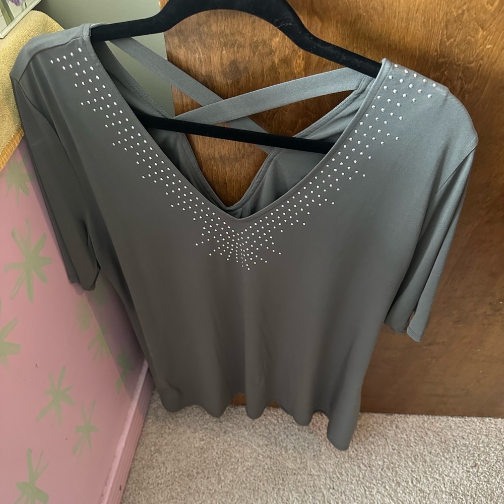 Notations XL green blouse